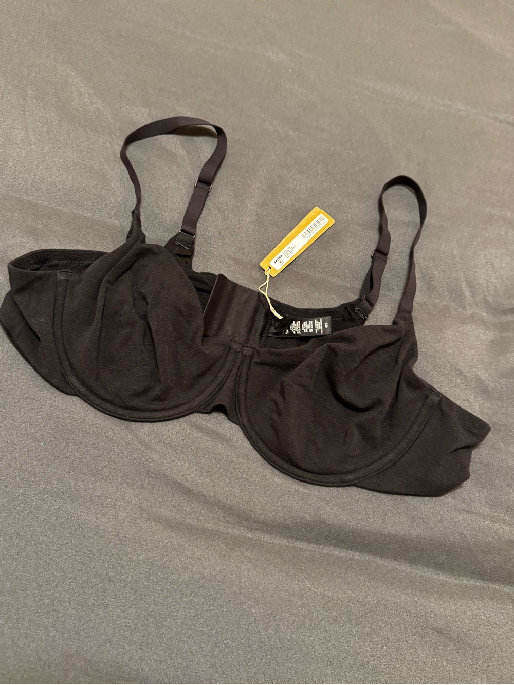 SKIMS Black Underwire Support Bra